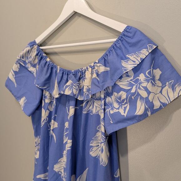 Hilo Hattie Maxi Dress Flowy Tiered Floral Island Boho Resort Chic - Size M - Picture 3 of 5